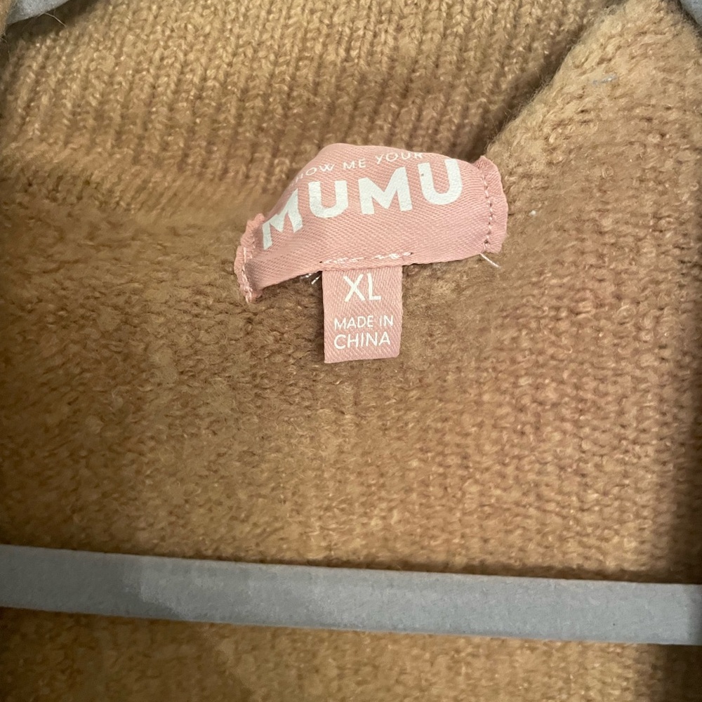Show Me Your MuMu Tan Cardigan Sweater - Picture 2 of 3